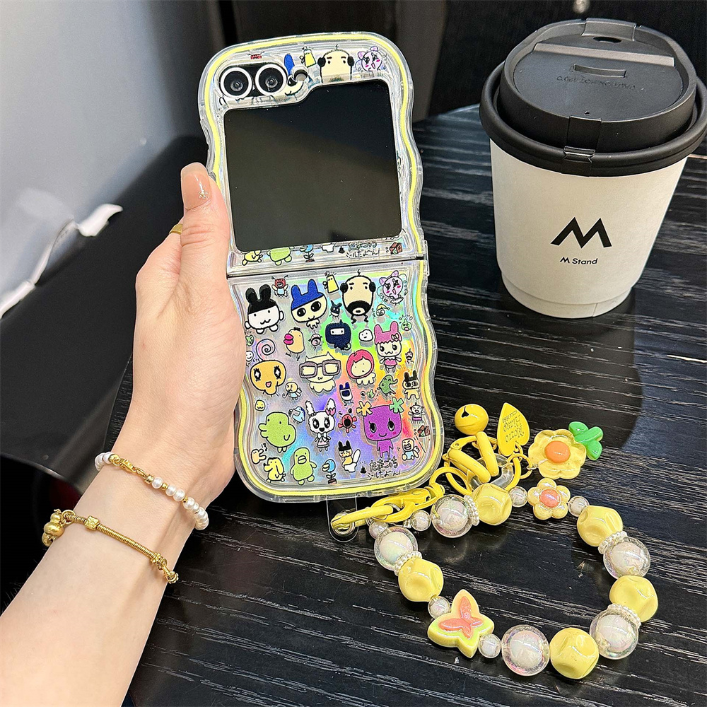 Phone Cases Z Flip 6 - Cute Cartoon Japan Anime Tamagotchi Phone