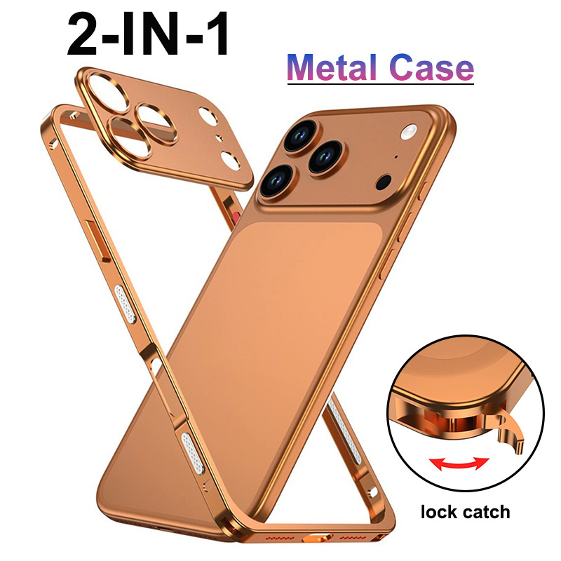 Phone Cases That Cover The Camera - Luxury Metal Alloy Lens Protect Frame