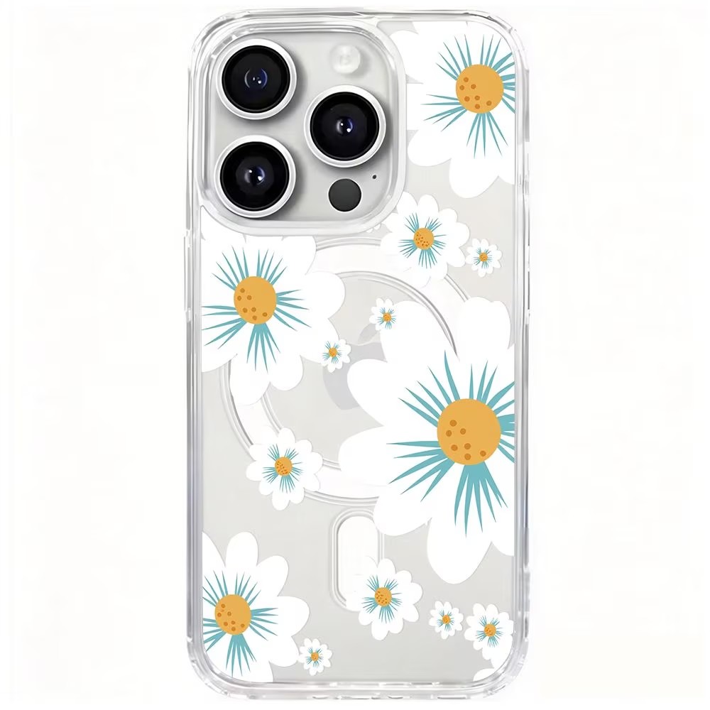 Phone Cases With Magsafe - Floral Print Phone Case For iPhone