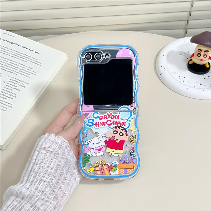 Phone Cases Z Flip 6 - Cute Cartoon Japan Anime Crayon Shin