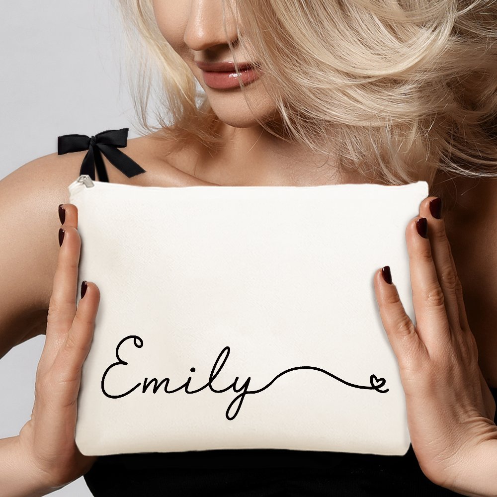 Custom Name Canvas Makeup Bag  - Monogram Custom Case のレビューと価格