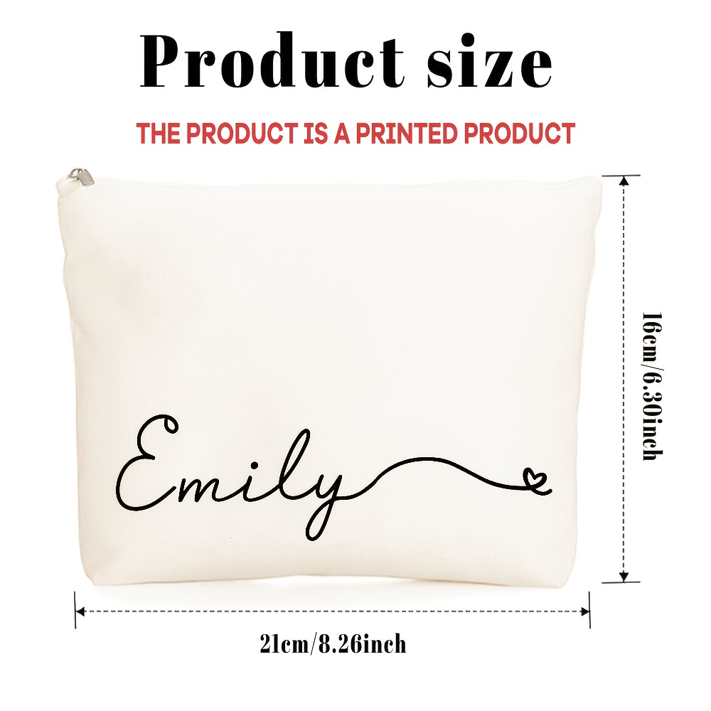 Custom Name Canvas Makeup Bag  - Monogram Custom Case のレビューと価格