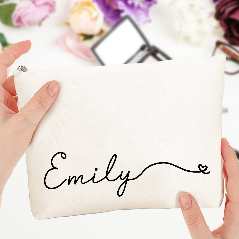 Custom Name Canvas Makeup Bag  - Monogram Custom Case のレビューと価格