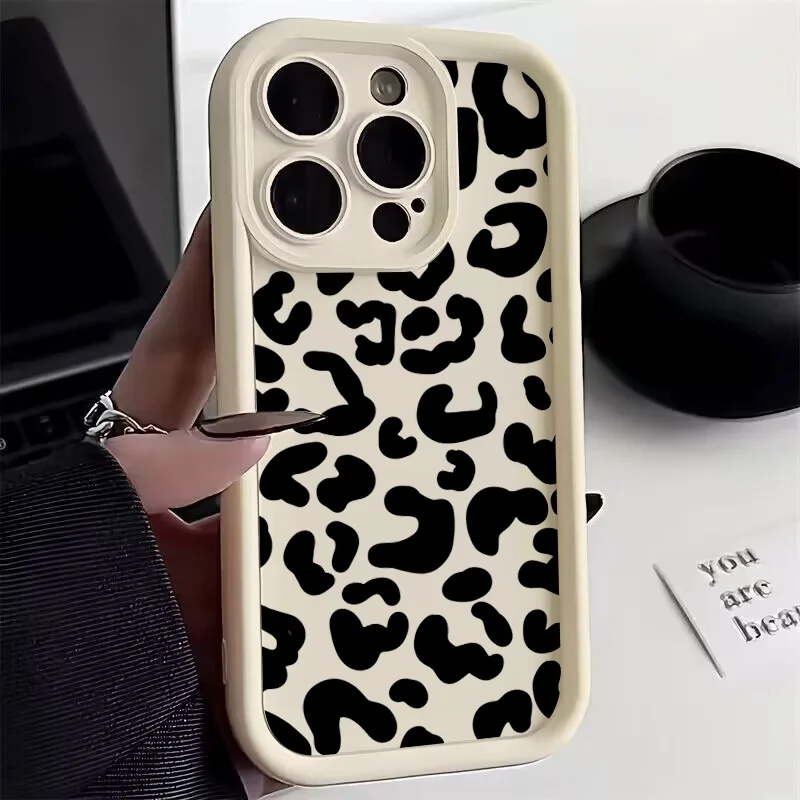 Black Leopard Print Pattern Si - Phone Cases Rhode のレビューと価格