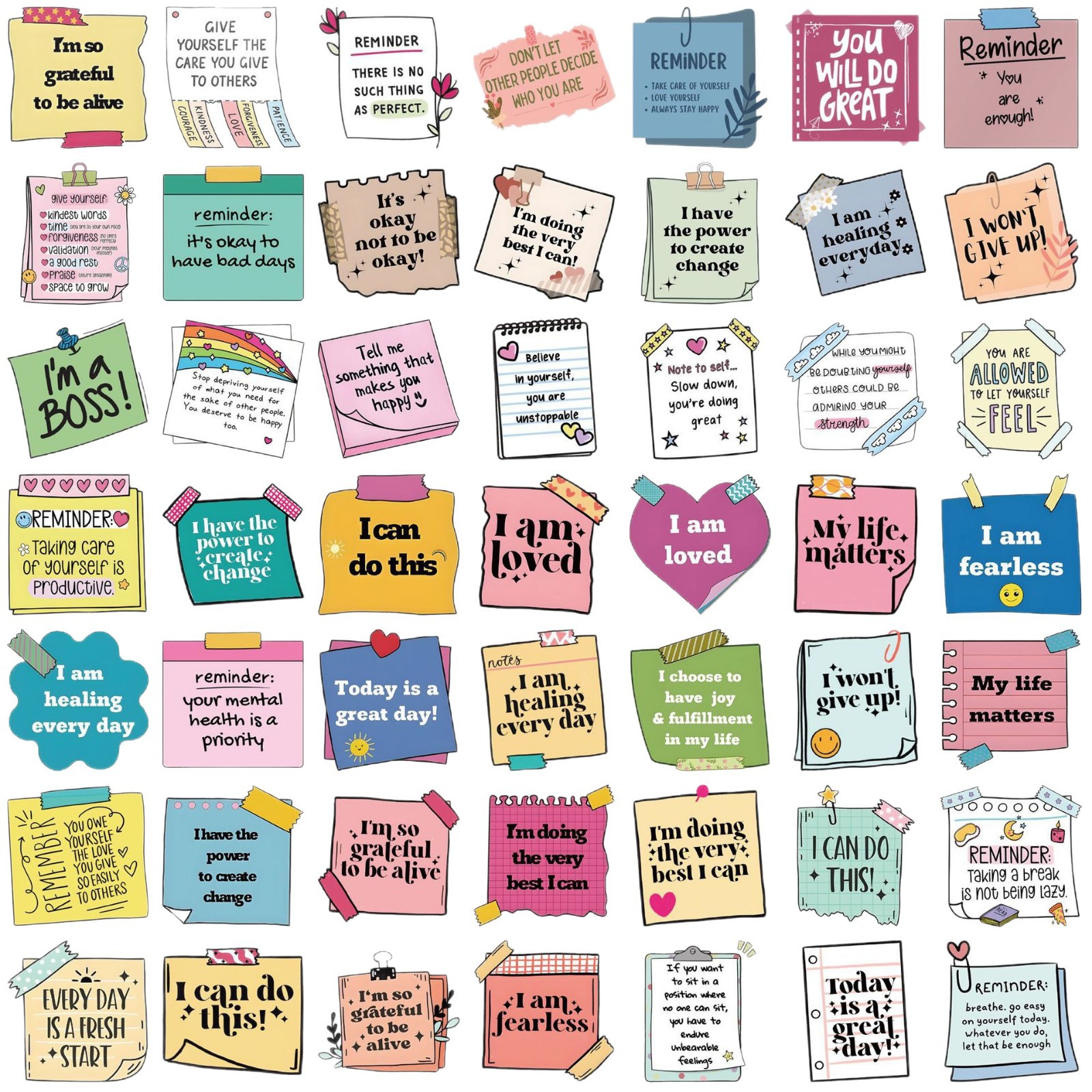 50PCS Self-Affirmation Hearten - Phone Cases Quotes のレビューと価格