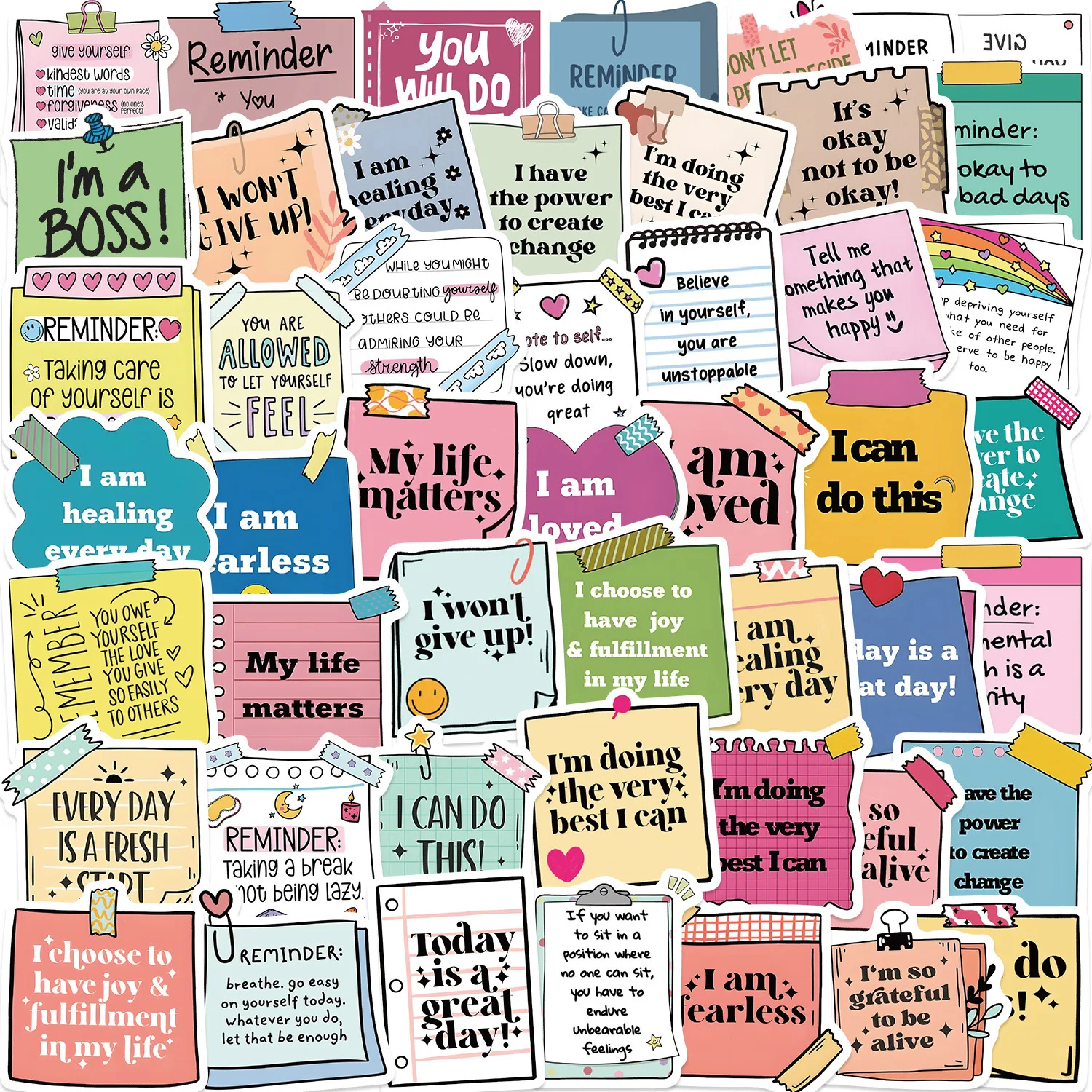 50PCS Self-Affirmation Hearten - Phone Cases Quotes のレビューと価格