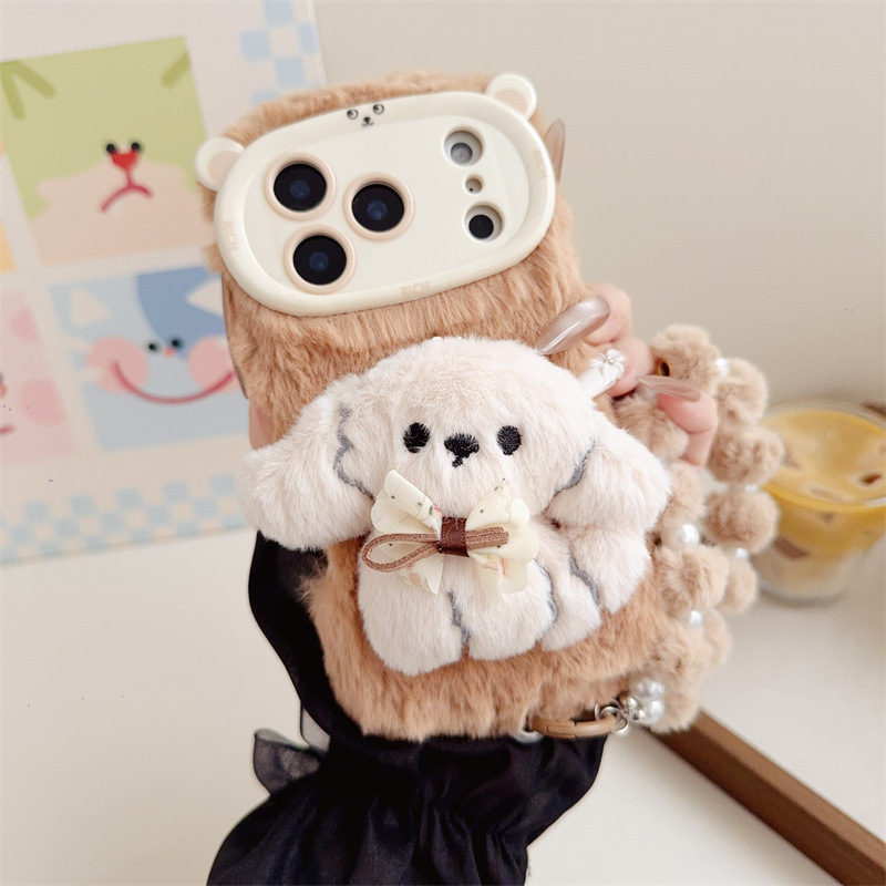 3D Cartoon Bowknot Puppy Warm  - Phone Cases Iphone 13 のレビューと価格