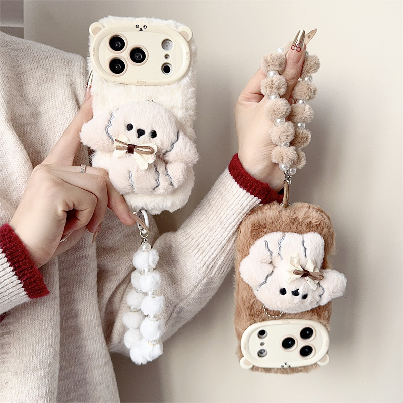 3D Cartoon Bowknot Puppy Warm  - Phone Cases Iphone 13 のレビューと価格