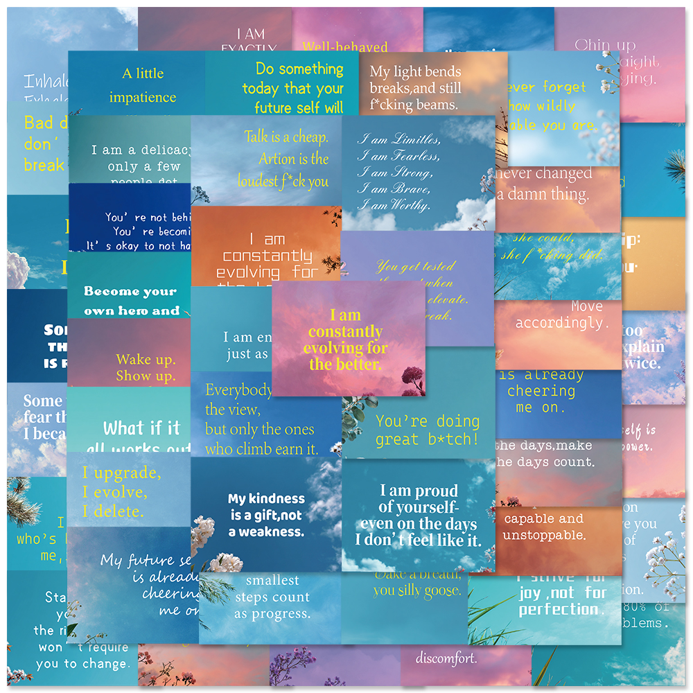 50pcs Positive Quotes Sticker  - Phone Cases Quotes のレビューと価格