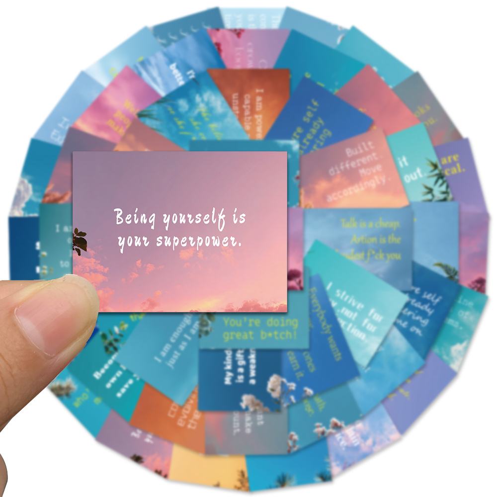 50pcs Positive Quotes Sticker  - Phone Cases Quotes のレビューと価格