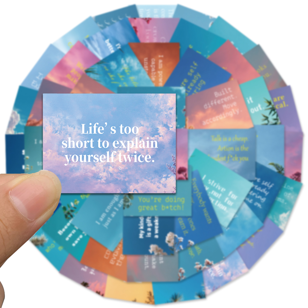50pcs Positive Quotes Sticker  - Phone Cases Quotes のレビューと価格