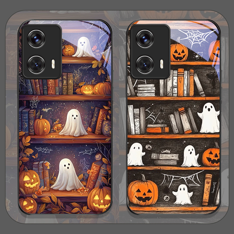 Halloween Pumpkin Ghost Booksh - Phone Cases Motorola のレビューと価格
