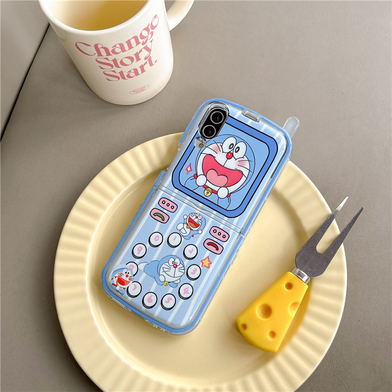 Cute Cartoon Japan Anime Dorae - Phone Cases Z Flip 6 のレビューと価格