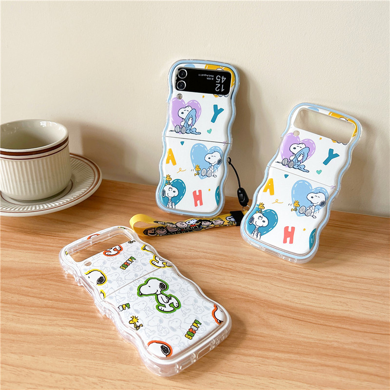 Cute Cartoon Peanuts Snoopy Ph - Phone Cases Z Flip 6 のレビューと価格