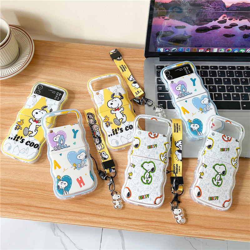 Cute Cartoon Peanuts Snoopy Ph - Phone Cases Z Flip 6 のレビューと価格