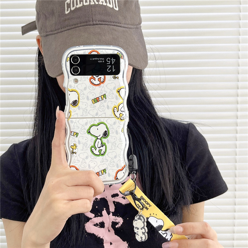 Cute Cartoon Peanuts Snoopy Ph - Phone Cases Z Flip 6 のレビューと価格