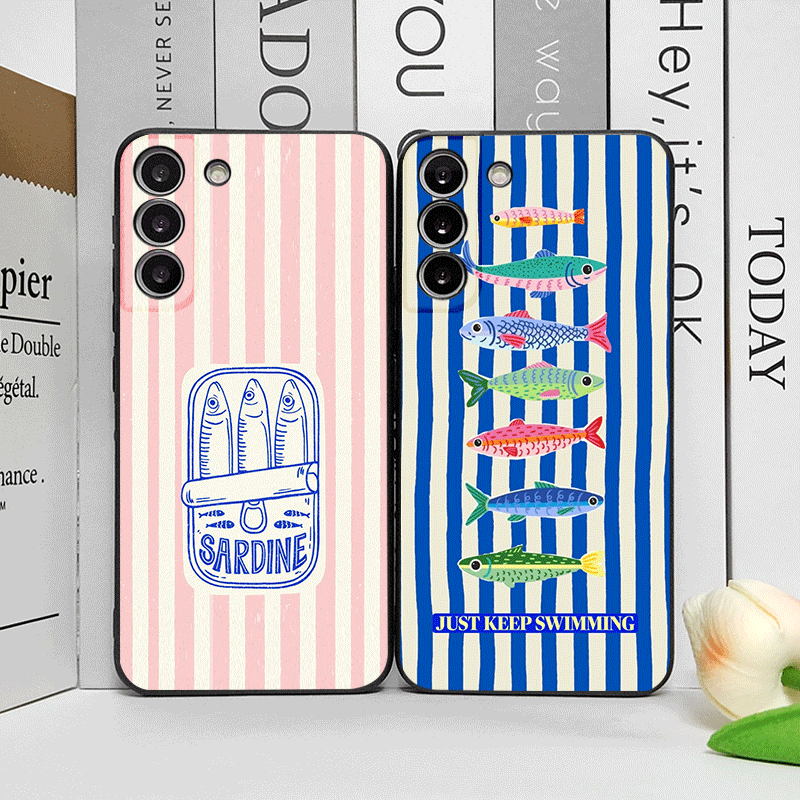 Cute Striped Pattern Sardines  - Phone Cases Motorola のレビューと価格
