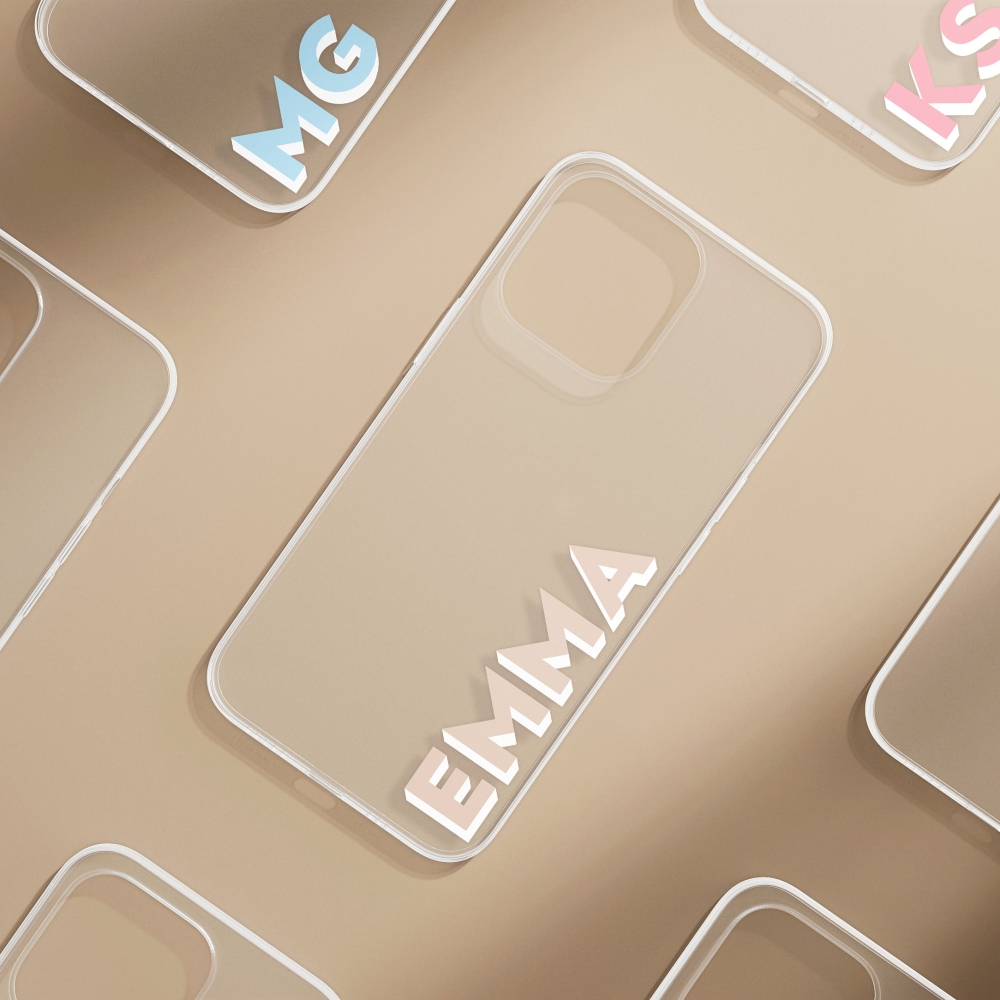 Soft Clear Initial Letters Pho - Monogram Custom Case のレビューと価格