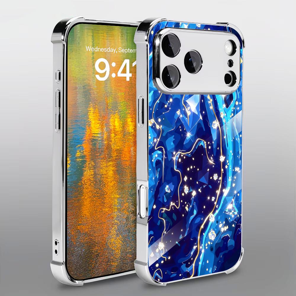 Elegant Deep Blue texture glas - Phone Cases Rhode のレビューと価格