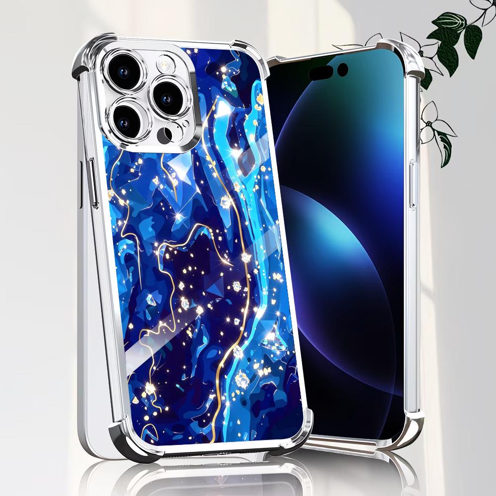 Elegant Deep Blue texture glas - Phone Cases Rhode のレビューと価格
