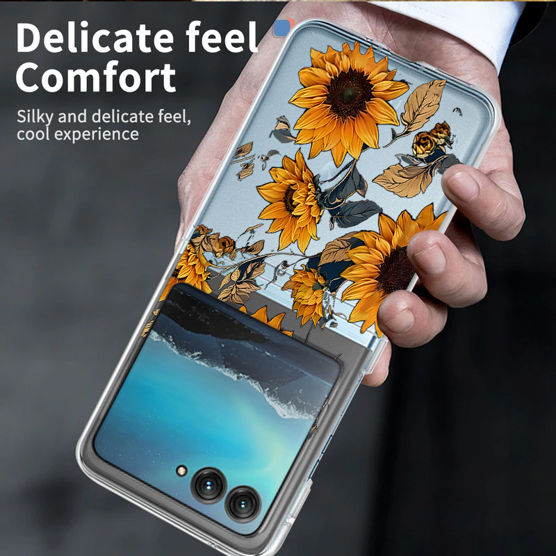 Sunflowers Pattern Clear Phone - Phone Cases Motorola のレビューと価格