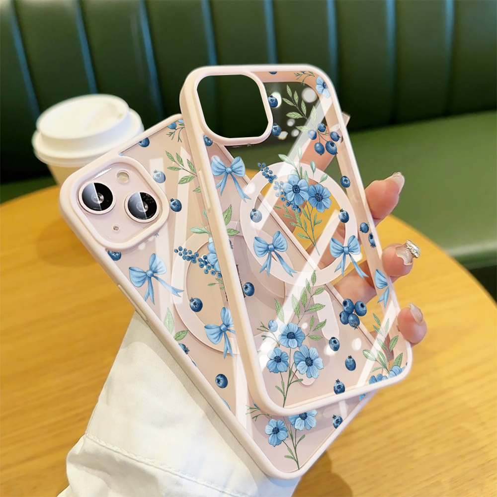 Blueberry Floral Clear Case  F - Phone Cases With Magsafe のレビューと価格