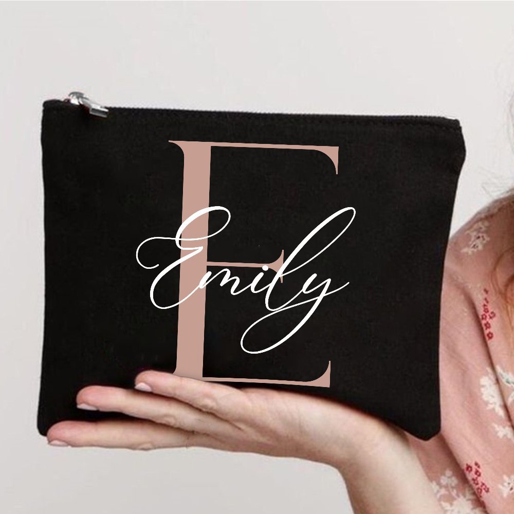 Custom Makeup Bag with Initial - Monogram Custom Case のレビューと価格