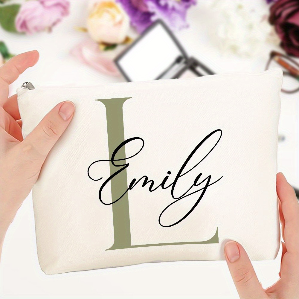 Custom Makeup Bag with Initial - Monogram Custom Case のレビューと価格