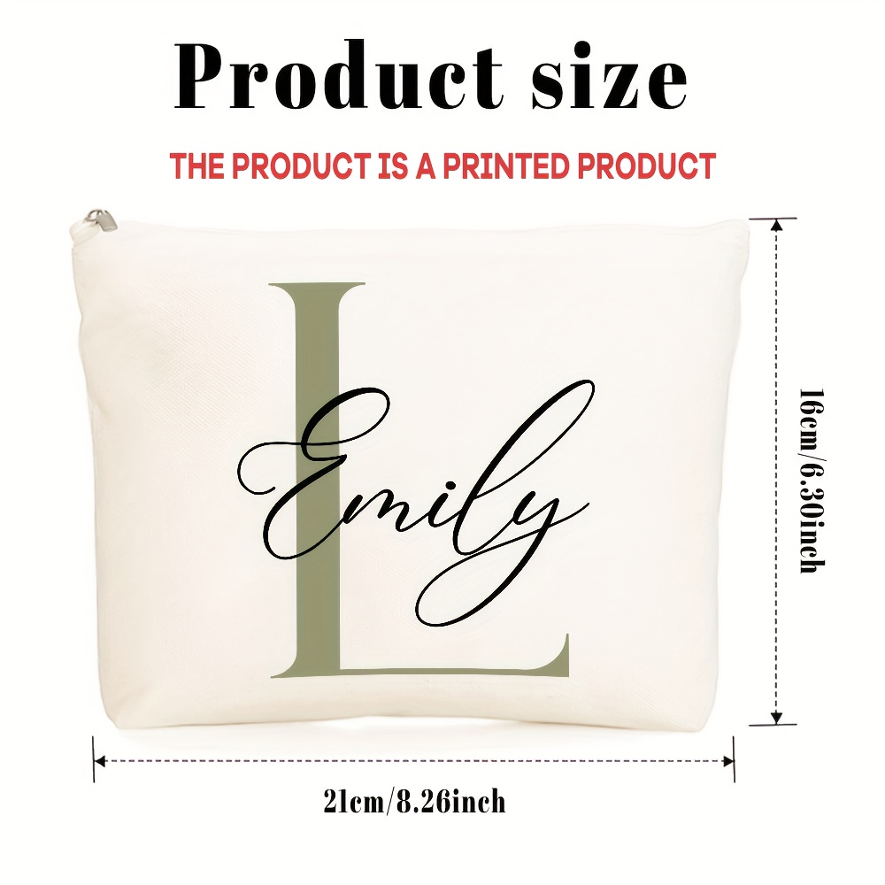 Custom Makeup Bag with Initial - Monogram Custom Case のレビューと価格
