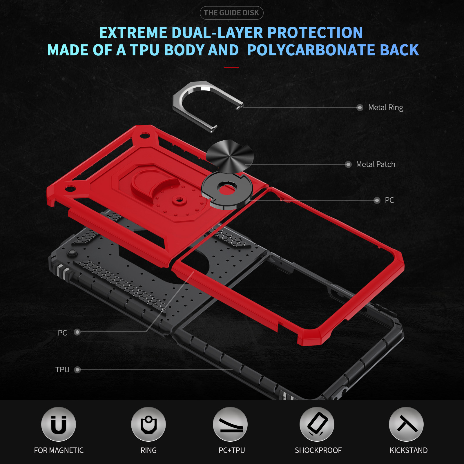 Military-grade Shockproof Phon - Rugged Armor Case のレビューと価格