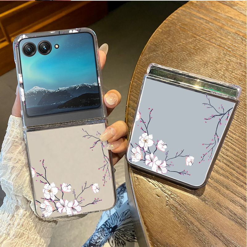 White Flowers Pattern Phone Ca - Phone Cases Motorola のレビューと価格