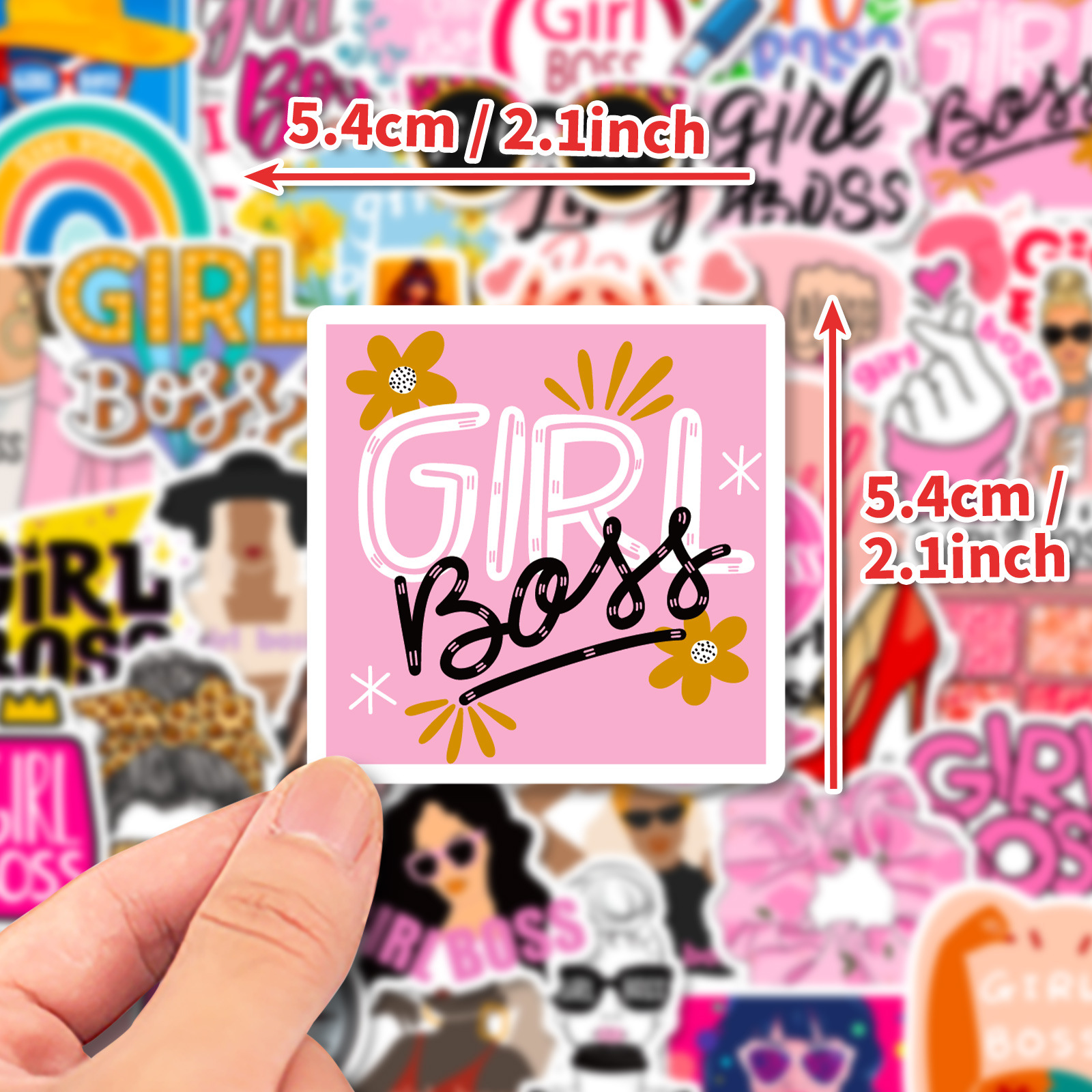 50pcs Cute Girl Boss Stickers  - Phone Cases Quotes のレビューと価格