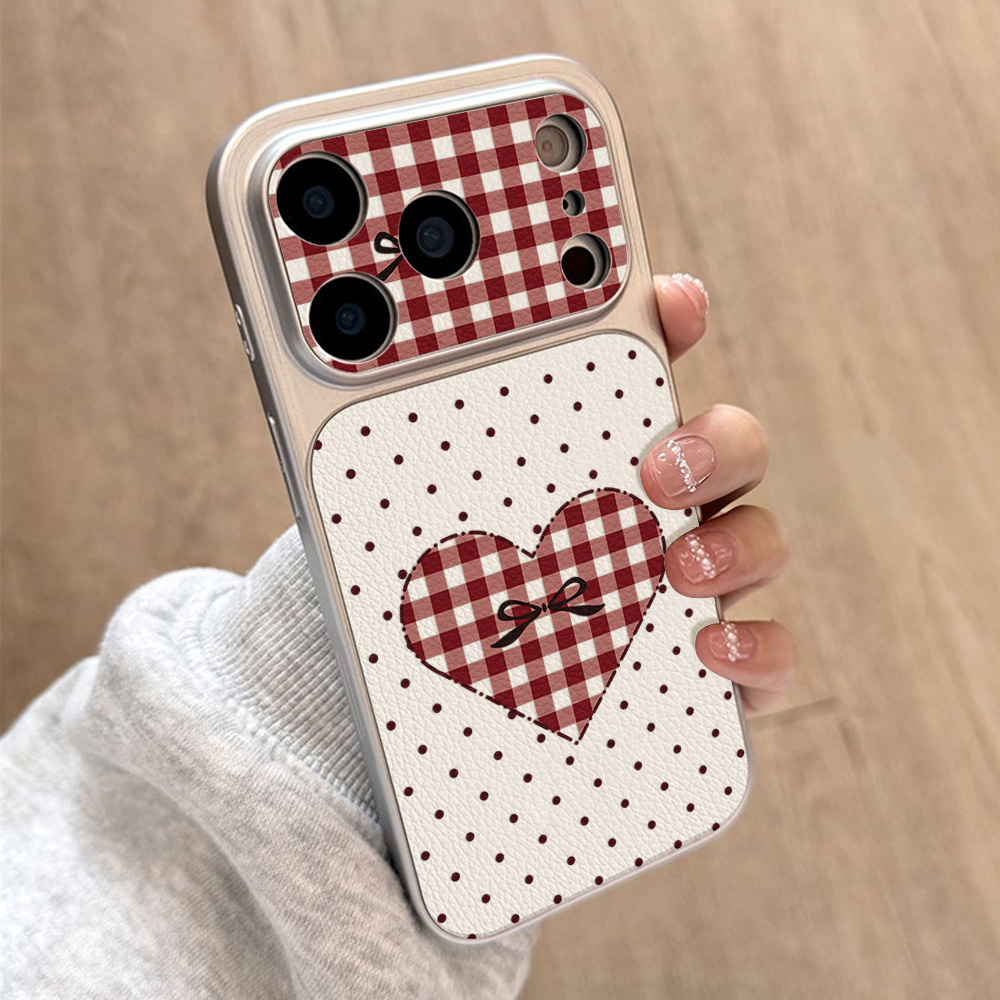 Sweet Cherry Bow Leather Phone - Phone Cases That Cover The Camera のレビューと価格