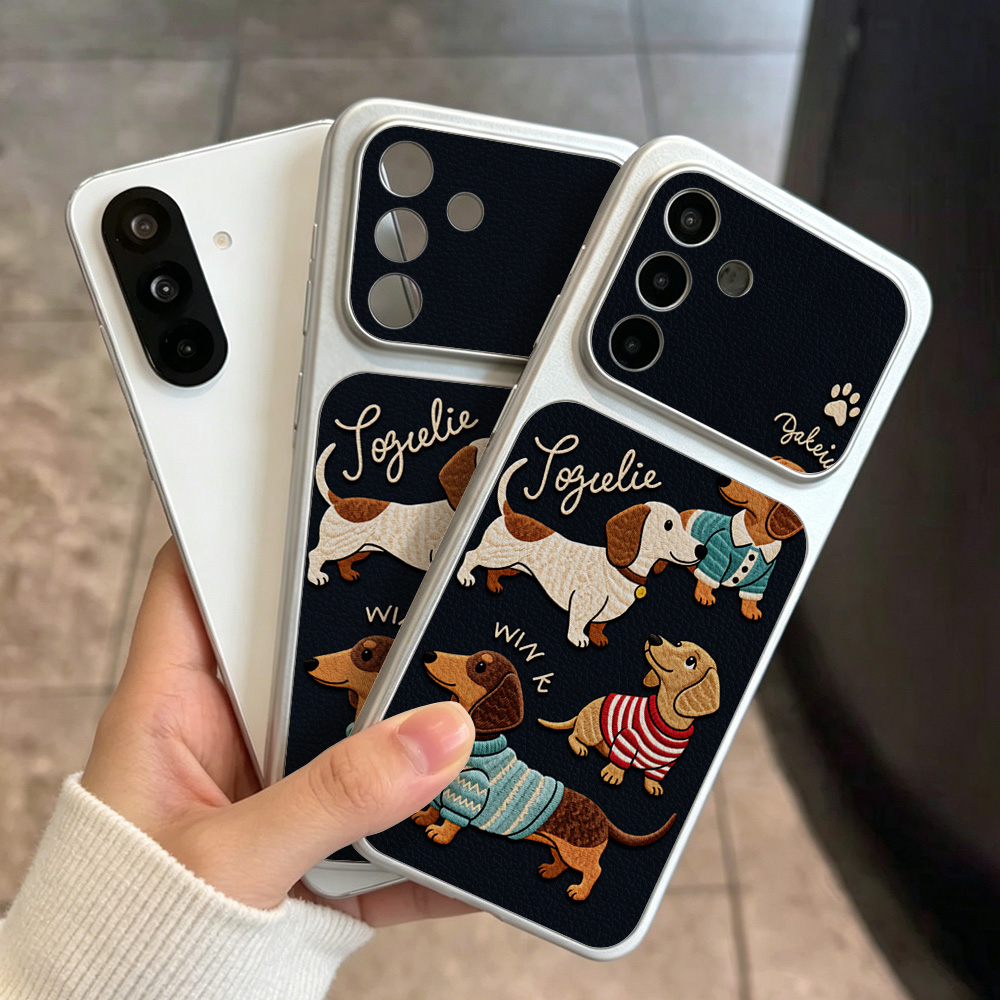 Cartoon Puppy Leather Phone Ca - Phone Cases That Cover The Camera のレビューと価格