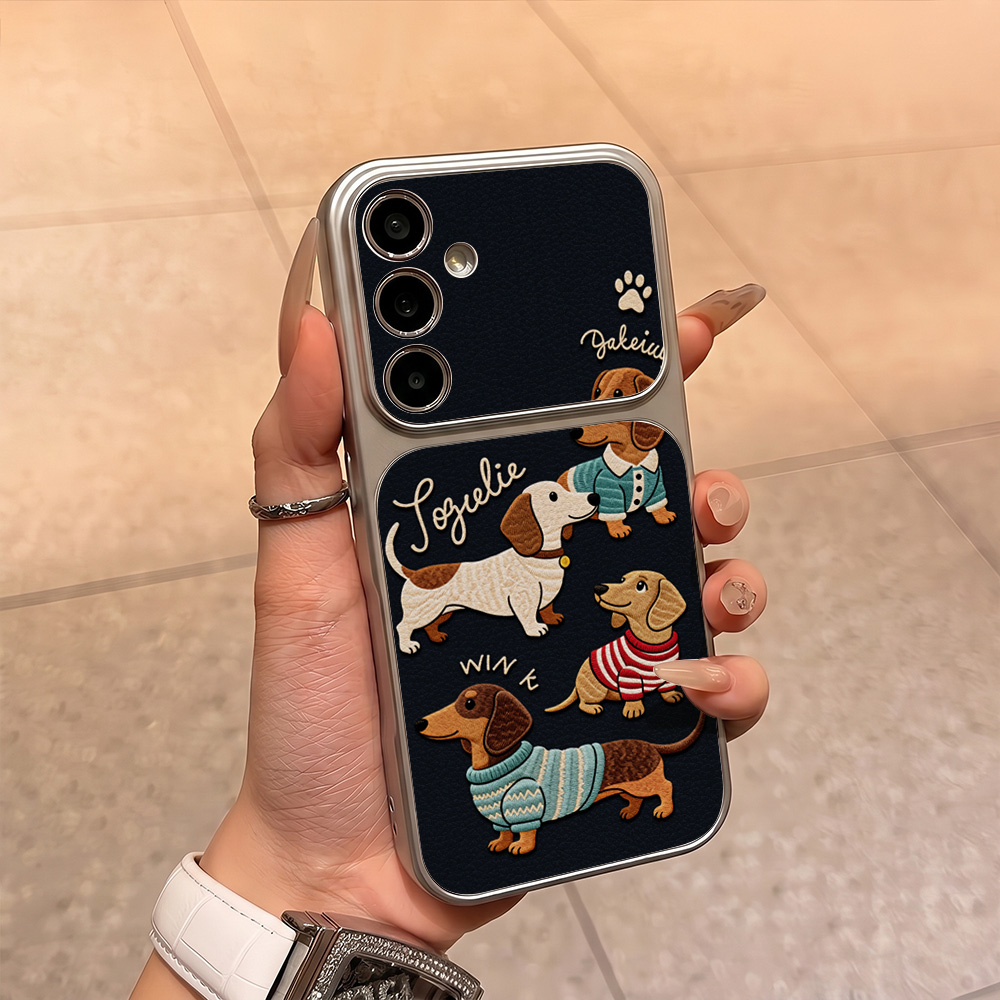 Cartoon Puppy Leather Phone Ca - Phone Cases That Cover The Camera のレビューと価格
