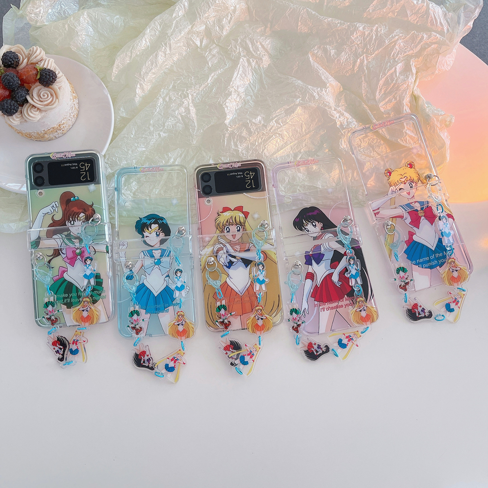 Cute Cartoon Japan Anime Sailo - Phone Cases Z Flip 6 のレビューと価格