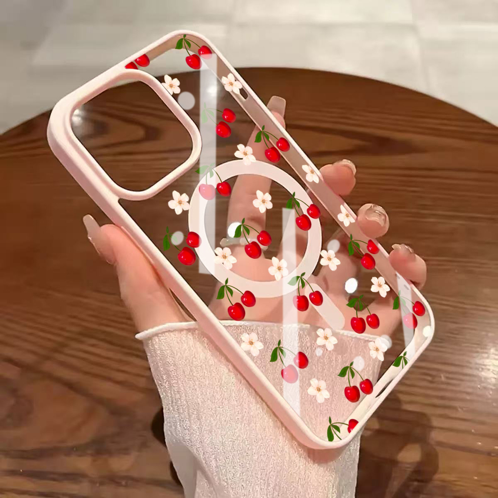 Cute Cherry Fruit Clear Case F - Phone Cases With Magsafe のレビューと価格