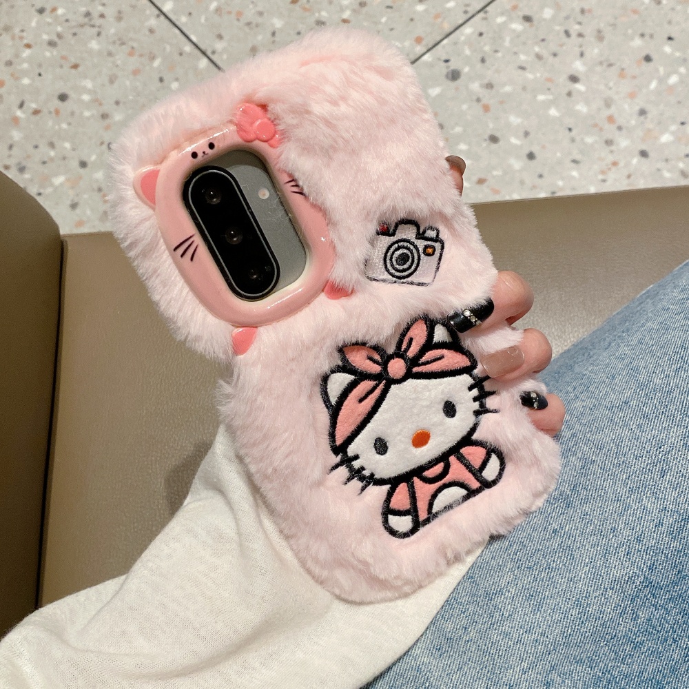 Cute 3D Camera Plush KT Phone  - Phone Cases That Cover The Camera のレビューと価格
