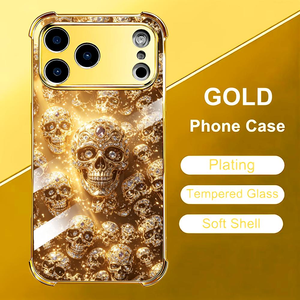 Luxurious Golden Skull glass p - Phone Cases Rhode のレビューと価格