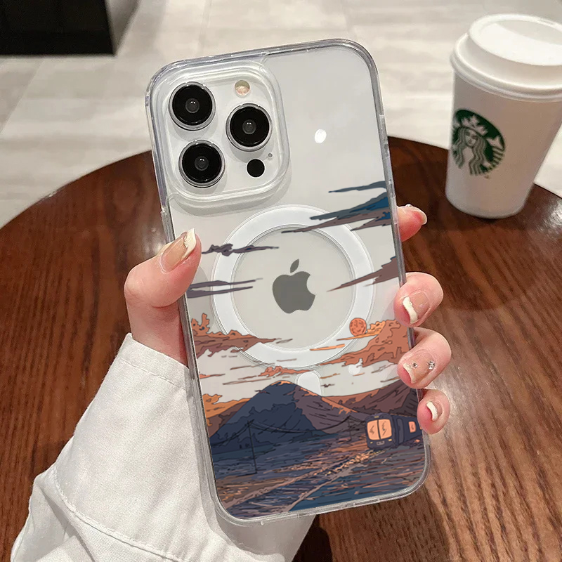 Sunset Pattern Fashion Phone C - Phone Cases With Magsafe のレビューと価格