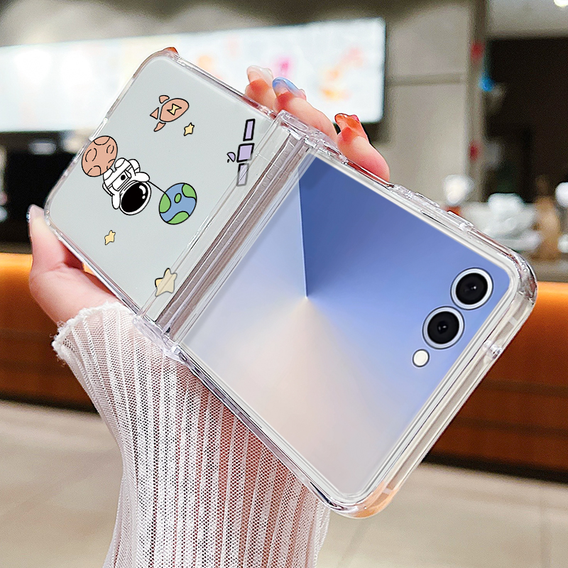 Astronauts Pattern Folding Pho - Phone Cases Z Flip 6 のレビューと価格