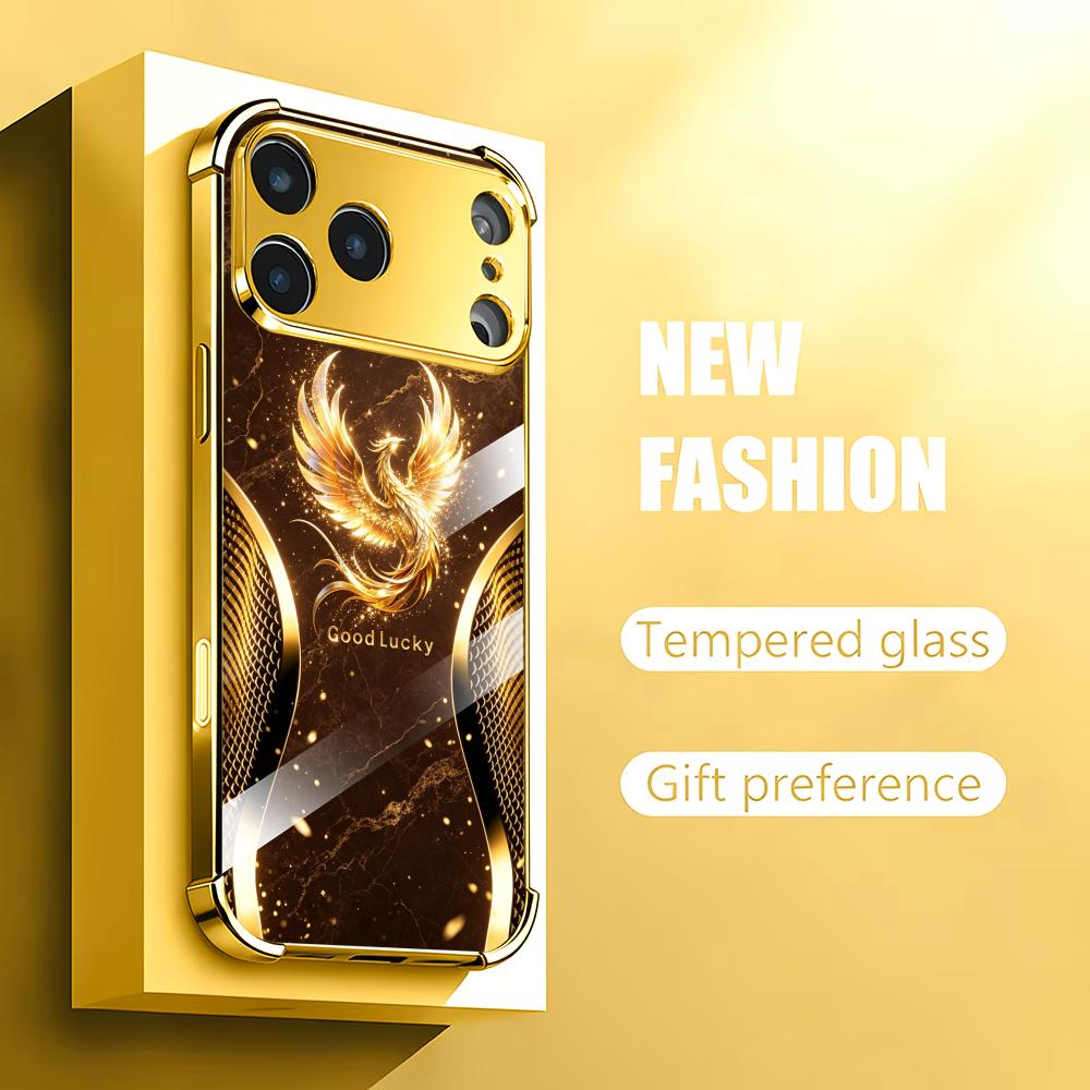 Stylish Golden Phoenix glass p - Phone Cases Rhode のレビューと価格