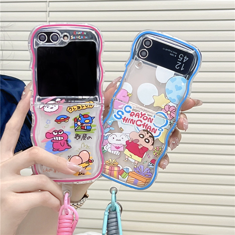 Cute Cartoon Japan Anime Crayo - Phone Cases Z Flip 6 のレビューと価格