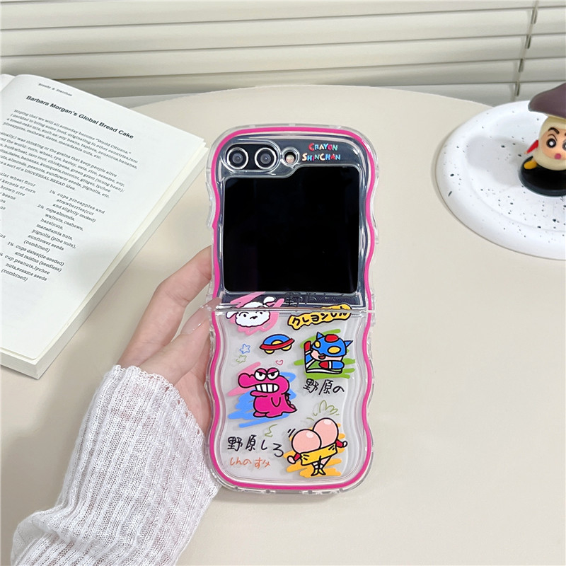 Cute Cartoon Japan Anime Crayo - Phone Cases Z Flip 6 のレビューと価格