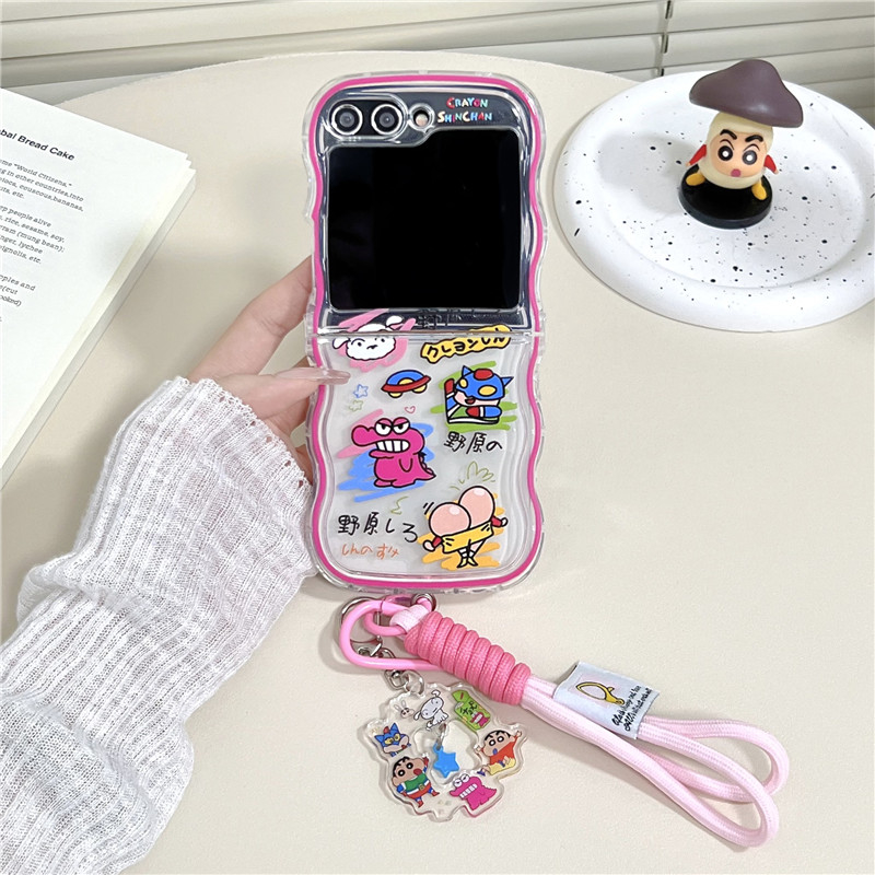 Cute Cartoon Japan Anime Crayo - Phone Cases Z Flip 6 のレビューと価格
