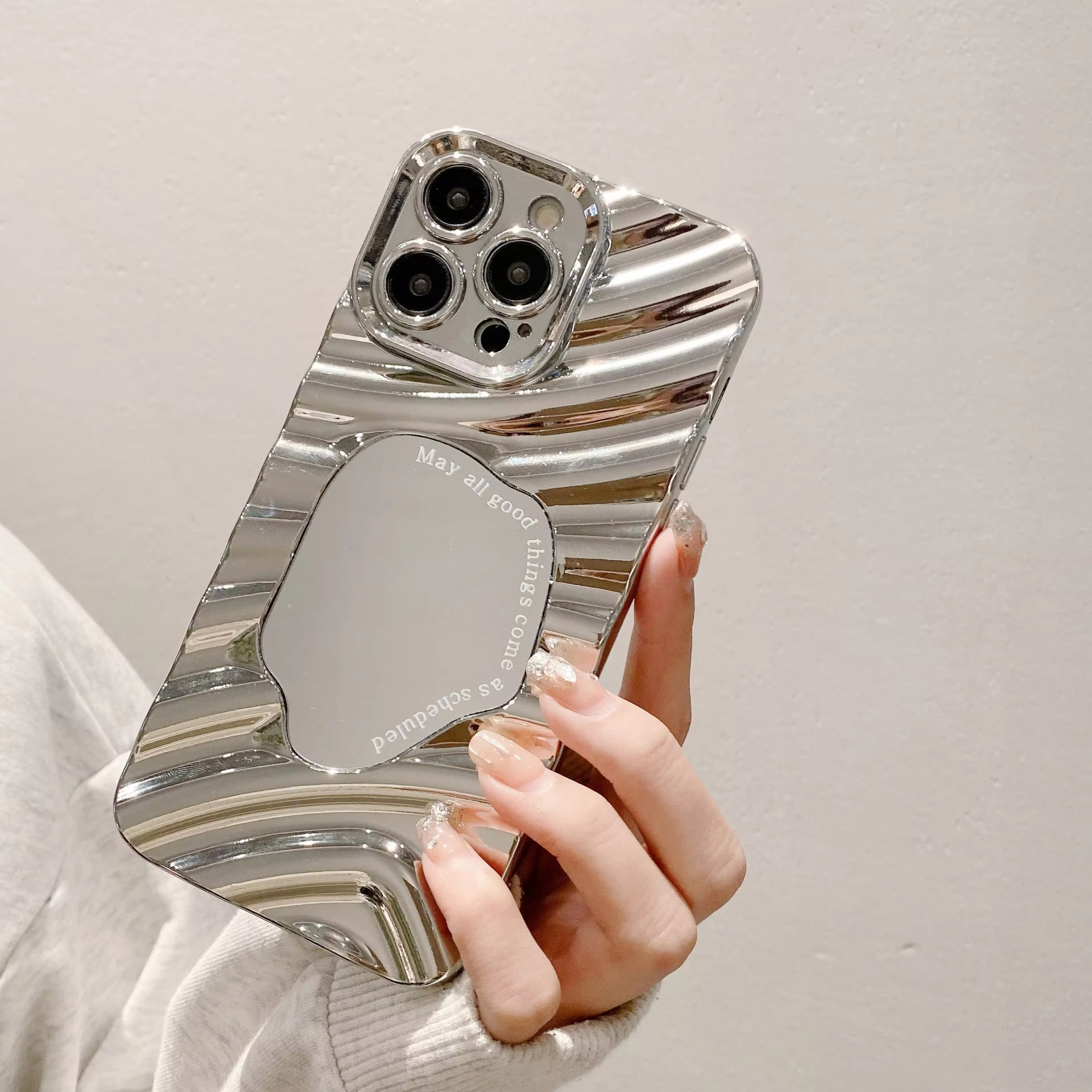 Wave Cosmetic Mirror Phone Cas - Phone Cases That Cover The Camera のレビューと価格