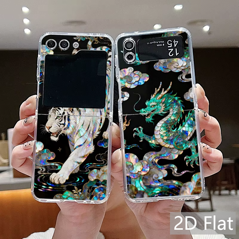 Stylish Tiger Dragon Marble Te - Phone Cases Z Flip 6 のレビューと価格