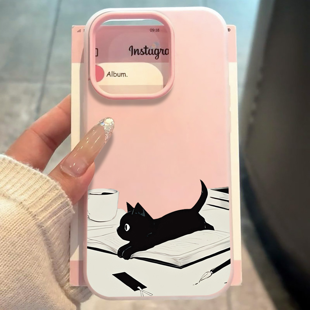 INS Cute Kitty Read Book Phone - Phone Cases Redmi のレビューと価格