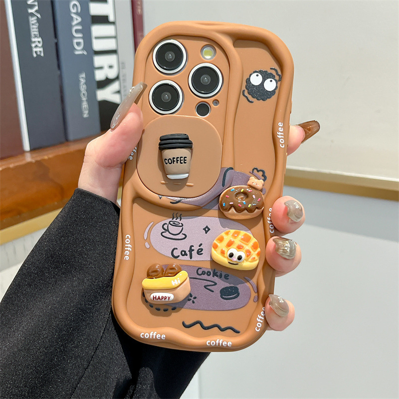 3D Cartoon Bread With Wrist St - Phone Cases That Cover The Camera のレビューと価格