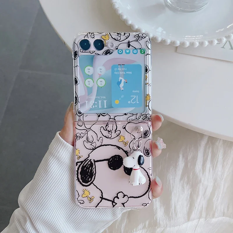 Cute Cartoon Snoopy Charlie Br - Phone Cases Z Flip 6 のレビューと価格